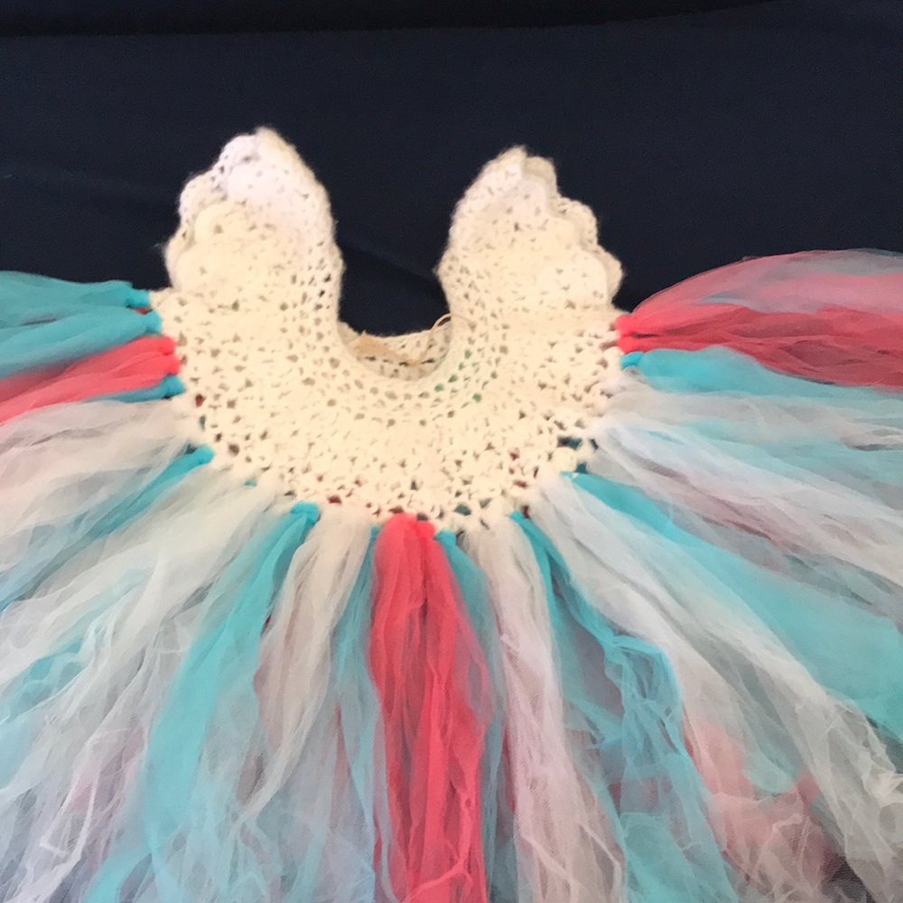 Handmade crochet top tutu dress